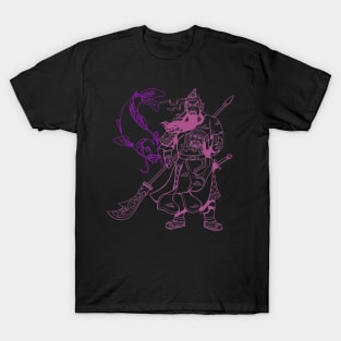 chinese warrior and koi fish T-Shirt